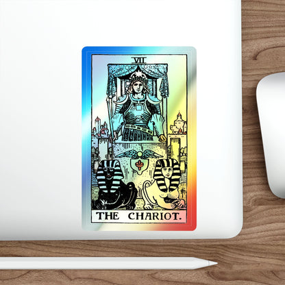 The Chariot (Tarot Card) Holographic STICKER Die-Cut Vinyl Decal-The Sticker Space