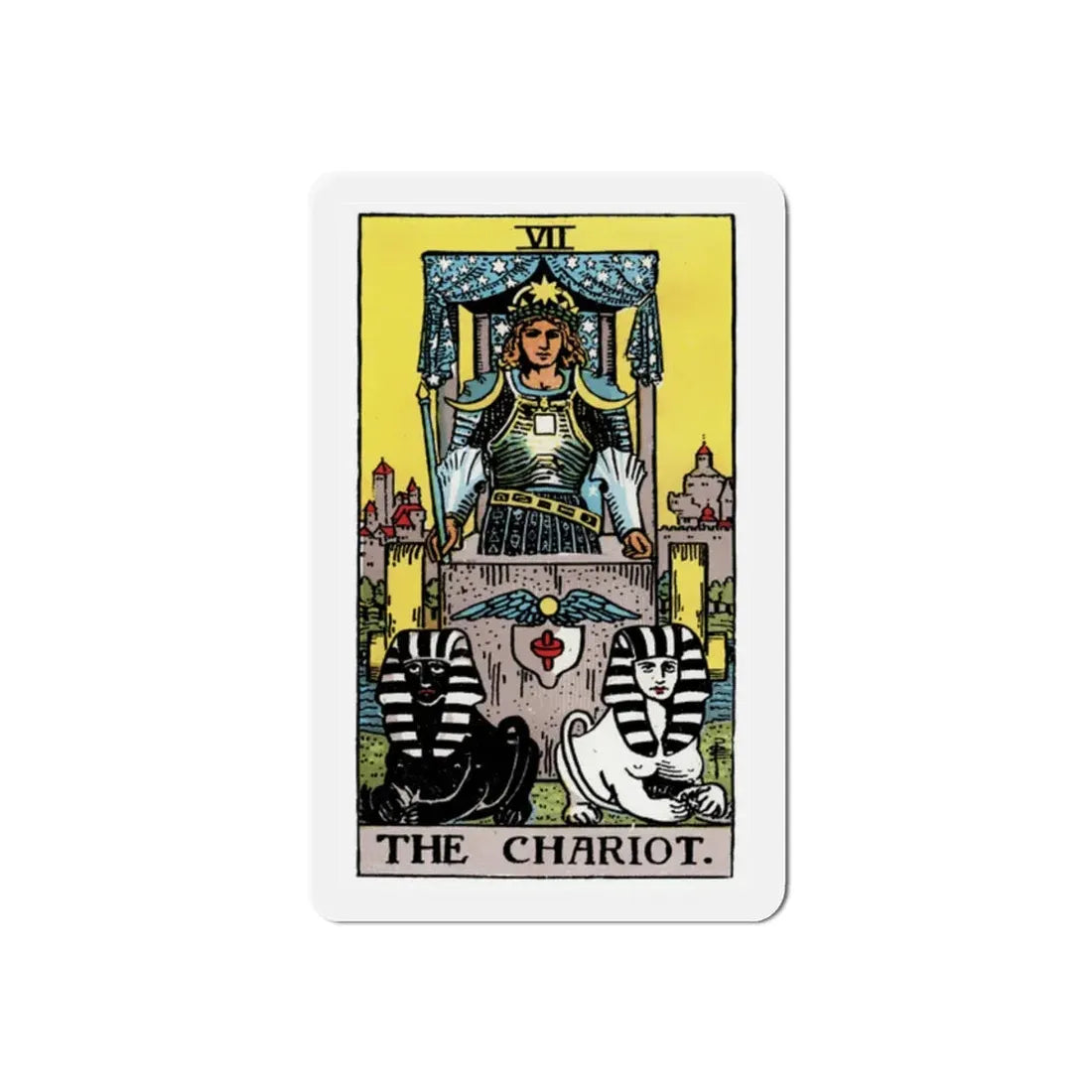 The Chariot (Tarot Card) Refrigerator Magnet 2 Inch - The Sticker Space