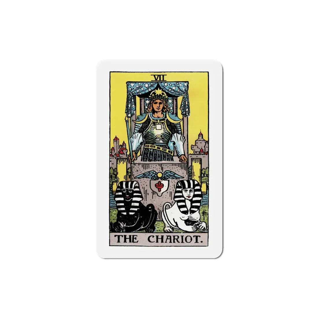 The Chariot (Tarot Card) Refrigerator Magnet 6 Inch - The Sticker Space