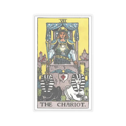 The Chariot (Tarot Card) STICKER Vinyl Kiss-Cut Decal 4 Inch Transparent - The Sticker Space
