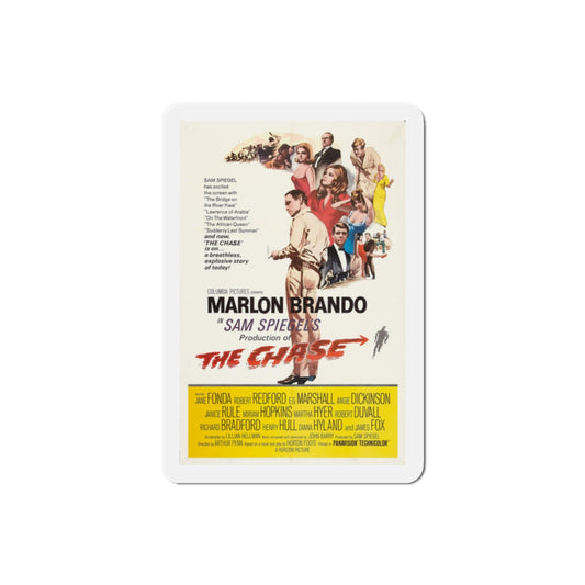 The Chase 1966 Movie Poster Die-Cut Magnet-2 Inch-The Sticker Space