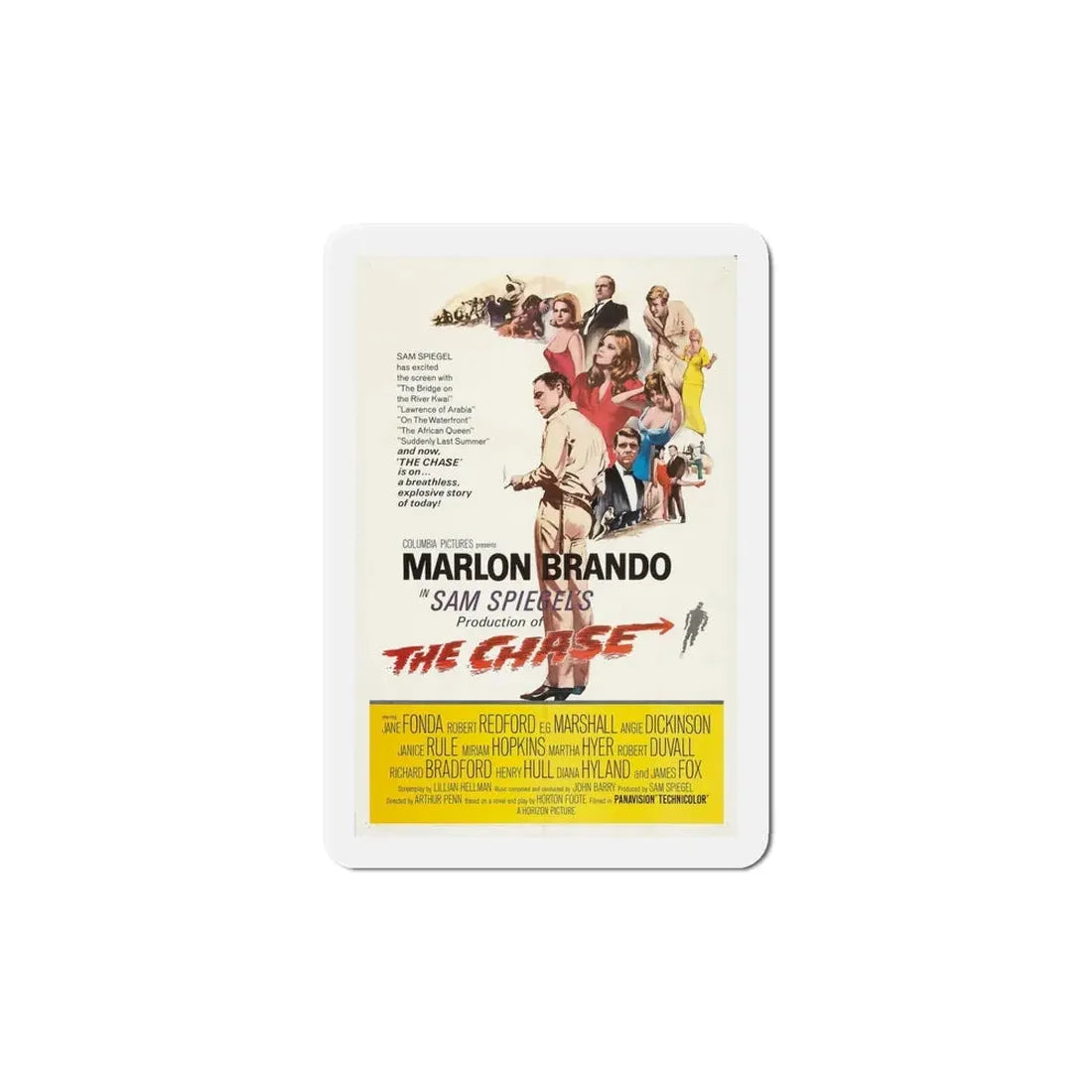 The Chase 1966 Movie Poster Refrigerator Magnet 6 Inch - The Sticker Space