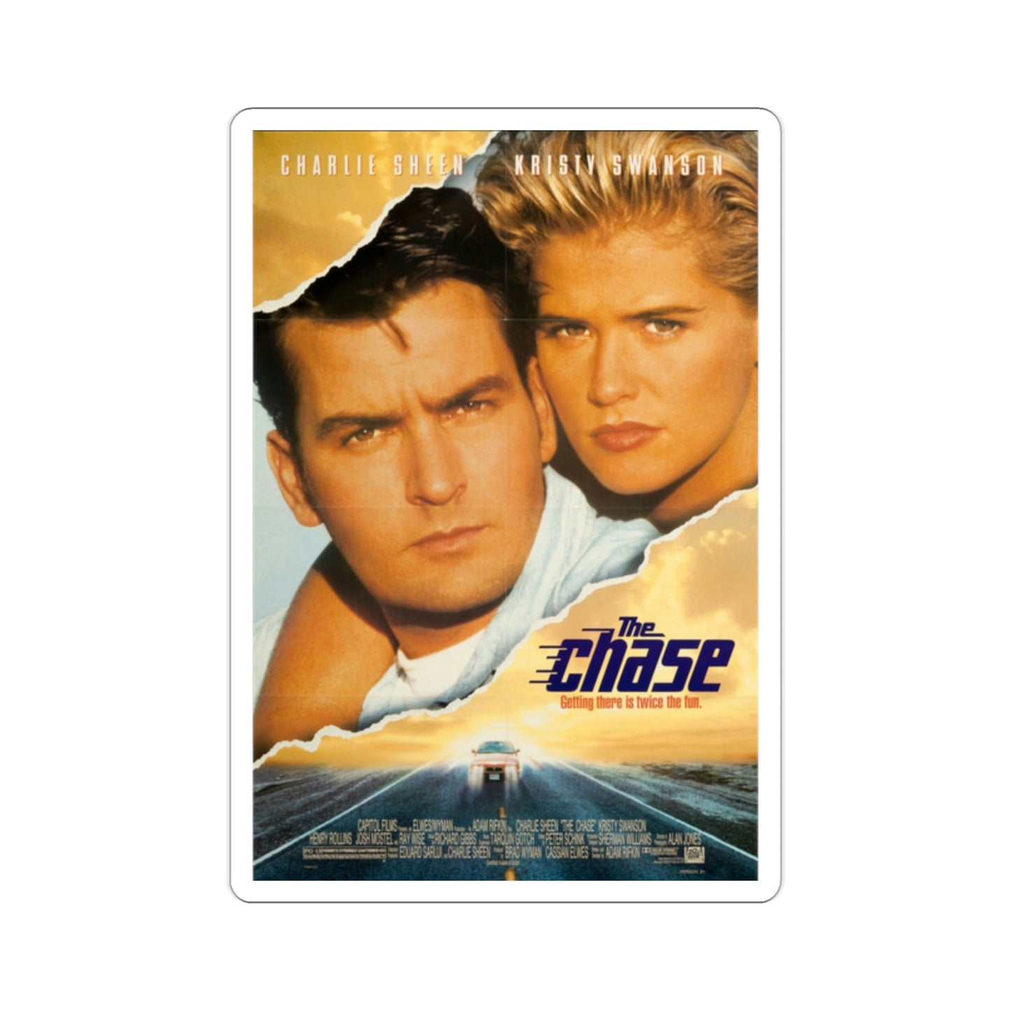 The Chase 1994 Movie Poster STICKER Vinyl Die-Cut Decal-2 Inch-The Sticker Space