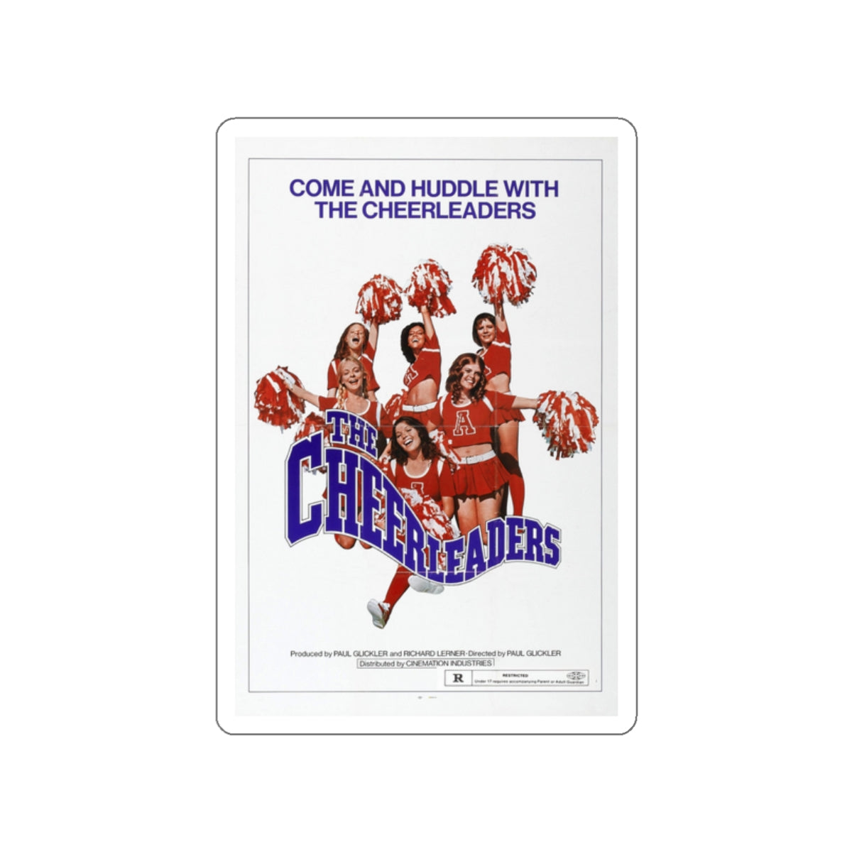 THE CHEERLEADERS 1973 Movie Poster STICKER Vinyl Die-Cut Decal-White-The Sticker Space