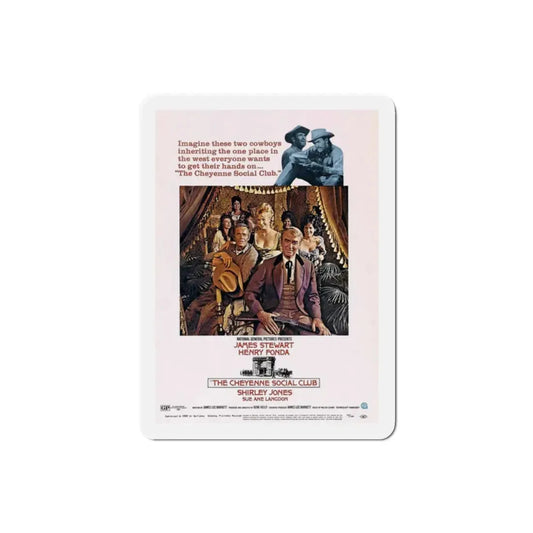 The Cheyenne Social Club 1970 Movie Poster Refrigerator Magnet 2 Inch - The Sticker Space