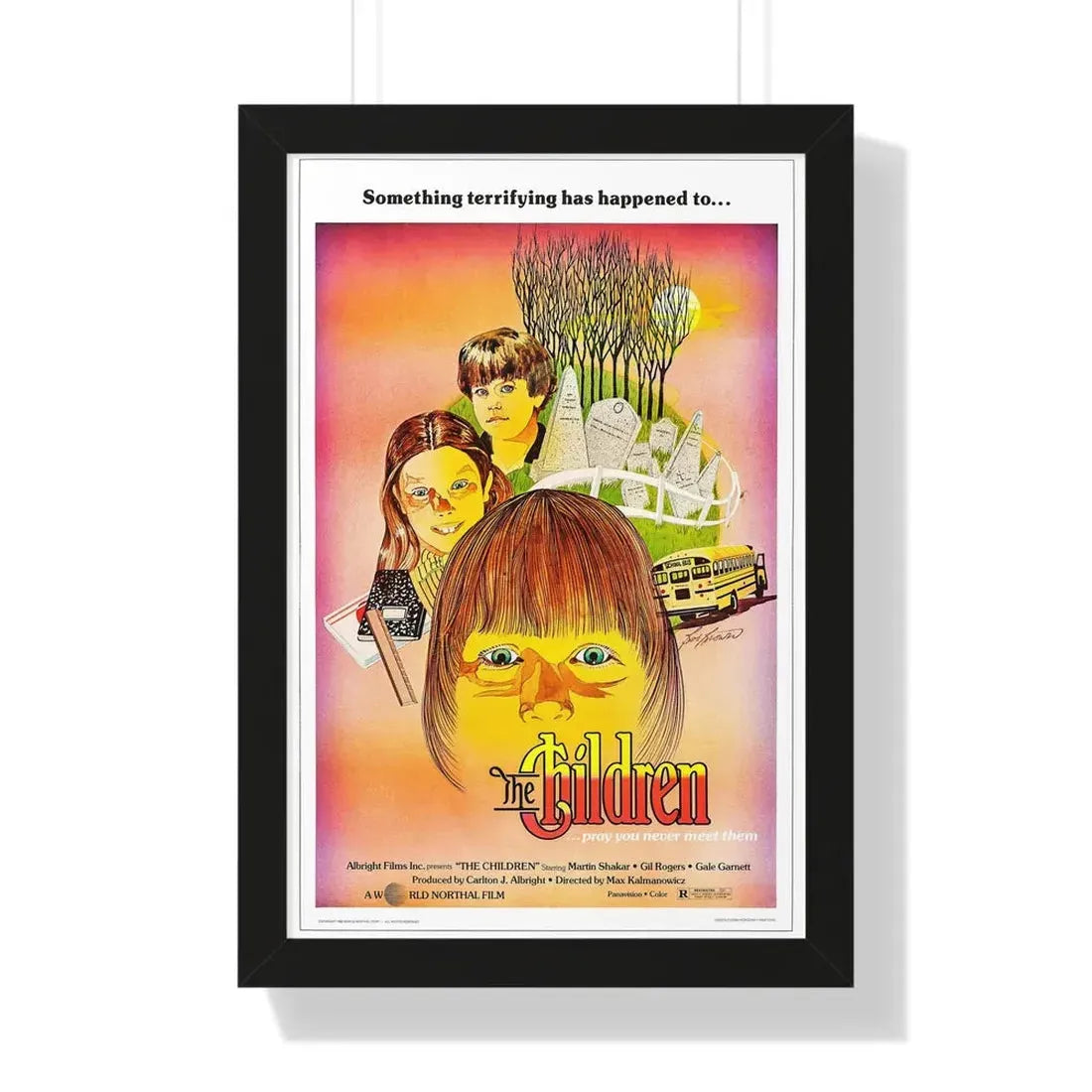 THE CHILDREN 1980 - Framed Movie Poster 16″ x 24″ Black - The Sticker Space