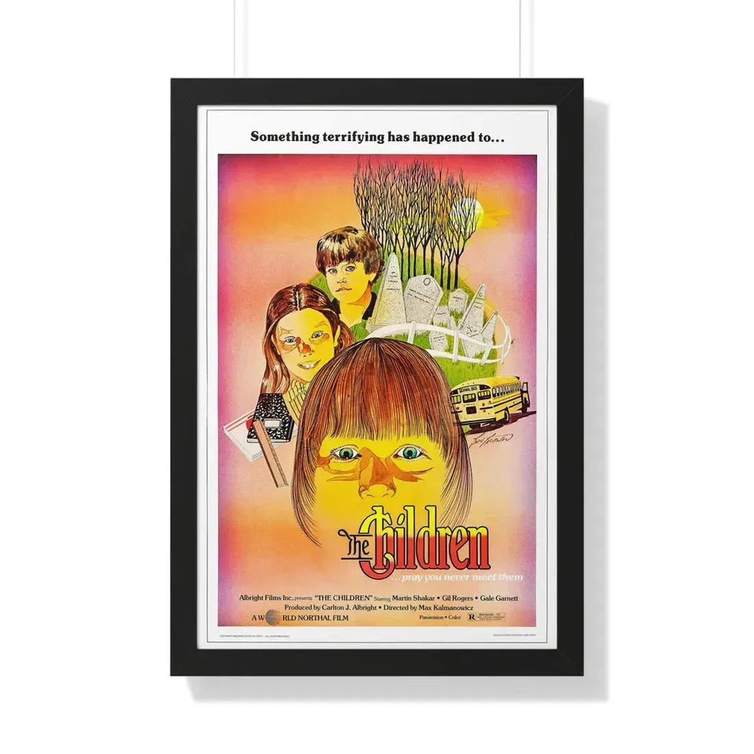 THE CHILDREN 1980 - Framed Movie Poster 20" x 30" Black - The Sticker Space