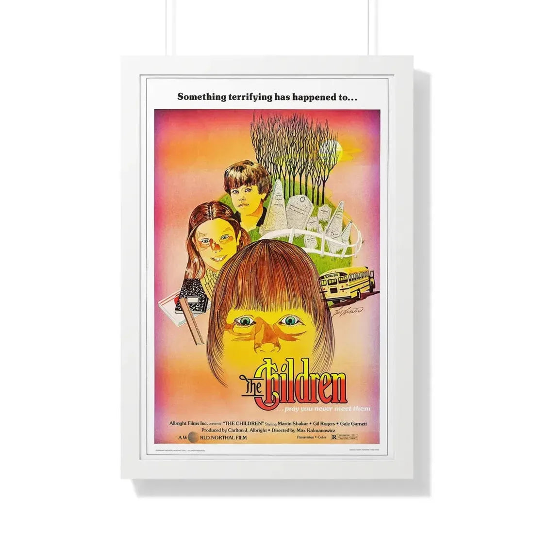 THE CHILDREN 1980 - Framed Movie Poster 20" x 30" White - The Sticker Space