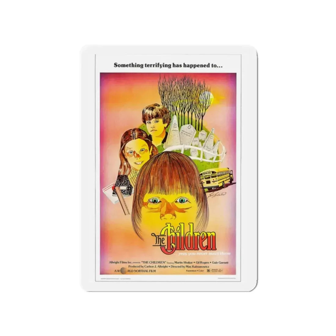 THE CHILDREN 1980 Movie Poster - Refrigerator Magnet 2 Inch Die-Cut - The Sticker Space