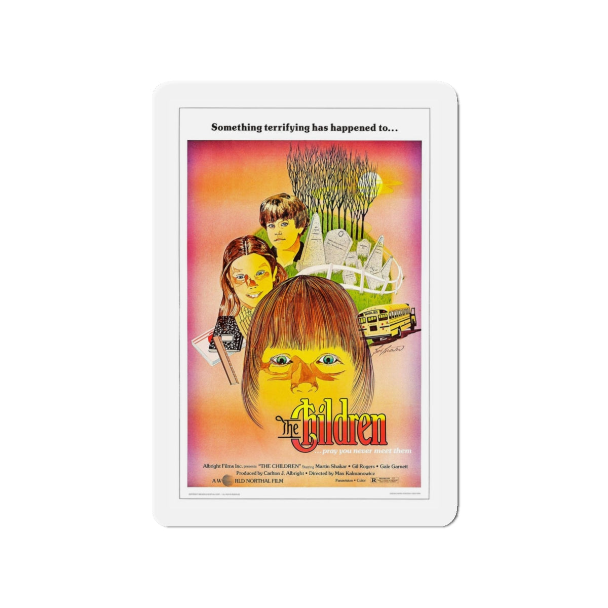 THE CHILDREN 1980 Movie Poster - Refrigerator Magnet-3" x 3"-The Sticker Space