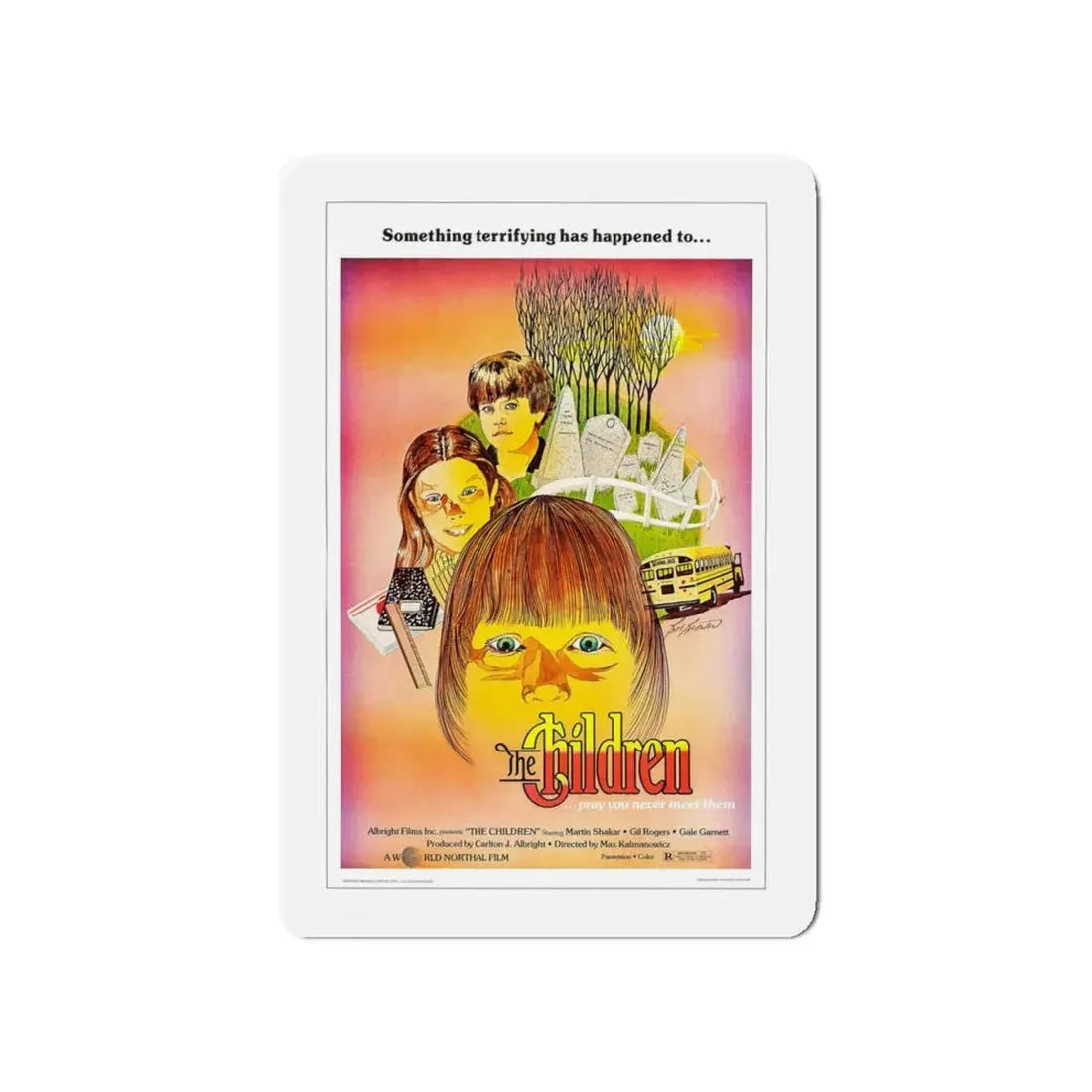 THE CHILDREN 1980 Movie Poster - Refrigerator Magnet 4 Inch Die-Cut - The Sticker Space