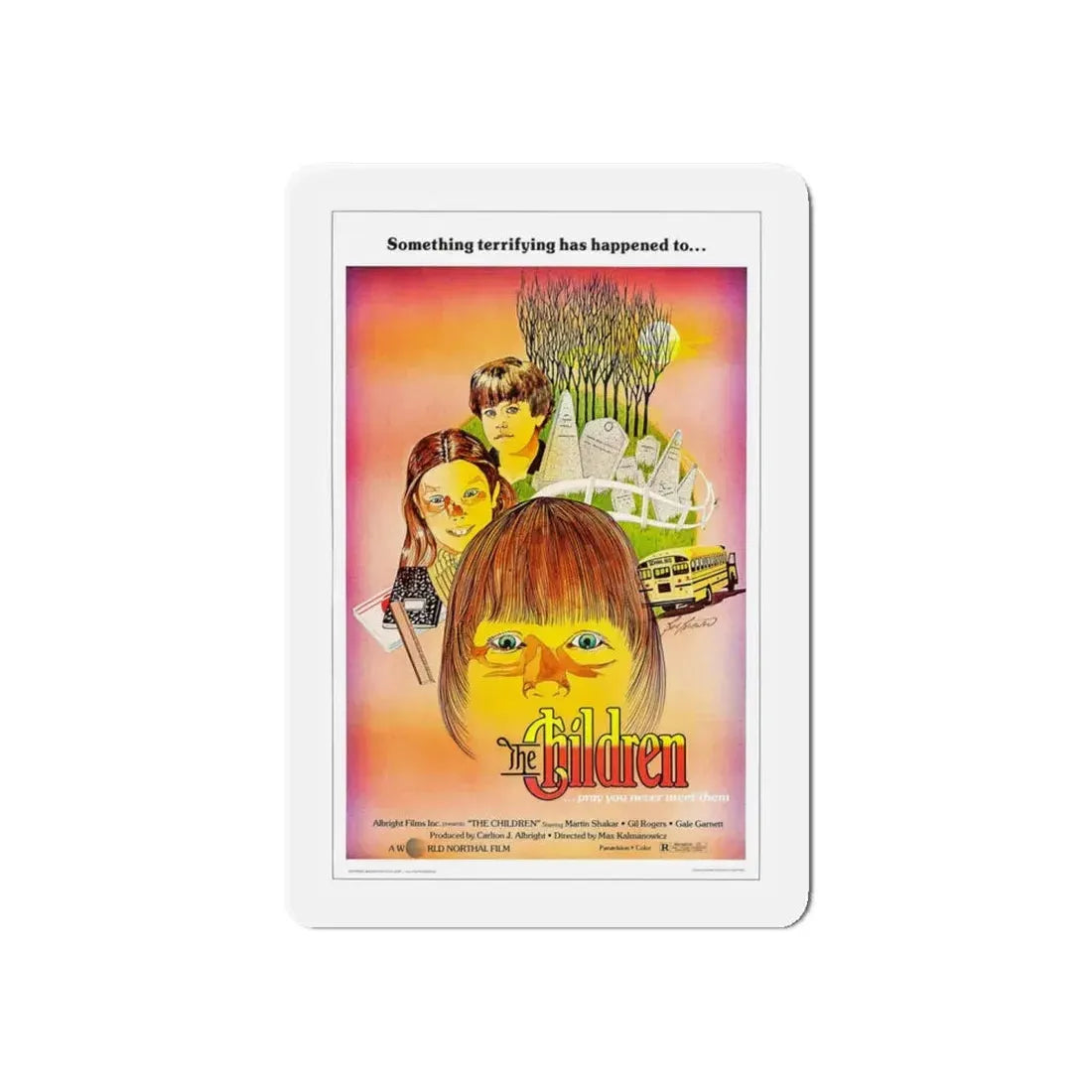 THE CHILDREN 1980 Movie Poster - Refrigerator Magnet 6 Inch Die-Cut - The Sticker Space