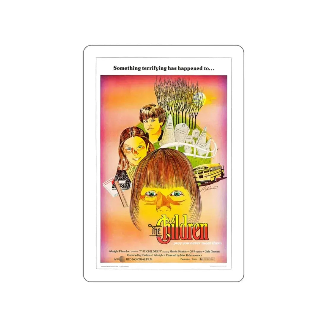 THE CHILDREN 1980 Movie Poster STICKER Vinyl Die-Cut Decal 3 Inch - The Sticker Space