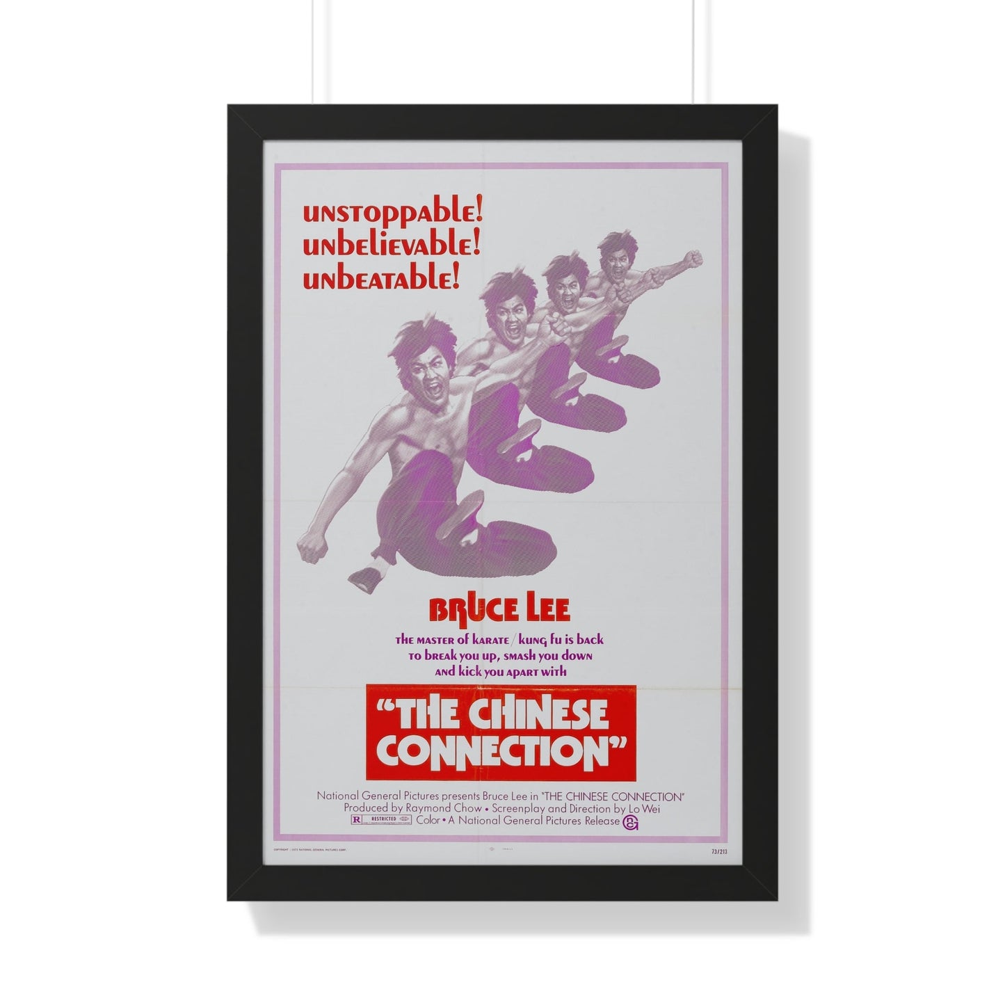 THE CHINESE CONNECTION 1972 - Framed Movie Poster-20" x 30"-The Sticker Space