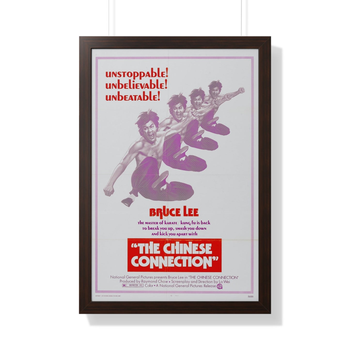 THE CHINESE CONNECTION 1972 - Framed Movie Poster-20" x 30"-The Sticker Space