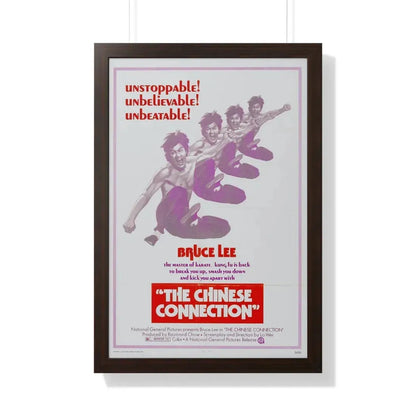 THE CHINESE CONNECTION 1972 - Framed Movie Poster 20" x 30" Walnut - The Sticker Space