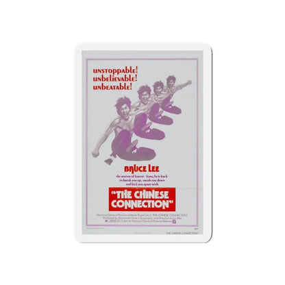 THE CHINESE CONNECTION 1972 Movie Poster - Refrigerator Magnet 3 Inch Die-Cut - The Sticker Space