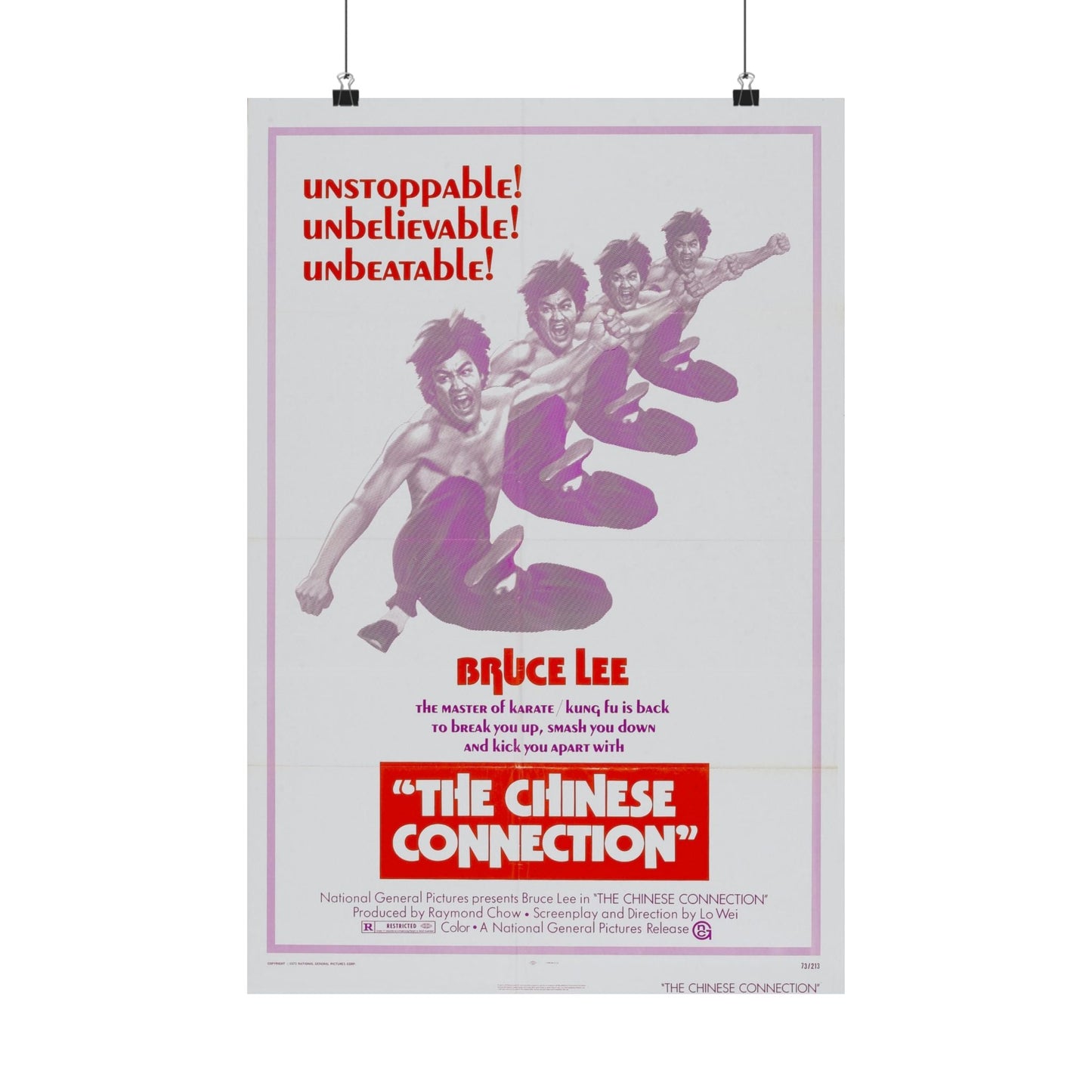 THE CHINESE CONNECTION 1972 - Paper Movie Poster-16″ x 24″-The Sticker Space