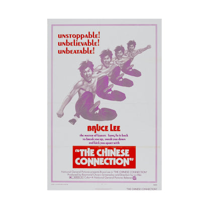 THE CHINESE CONNECTION 1972 - Paper Movie Poster-The Sticker Space