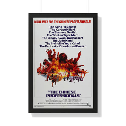 THE CHINESE PROFESSIONALS (THE ONE ARMED BOXER) 1972 - Framed Movie Poster-20" x 30"-The Sticker Space