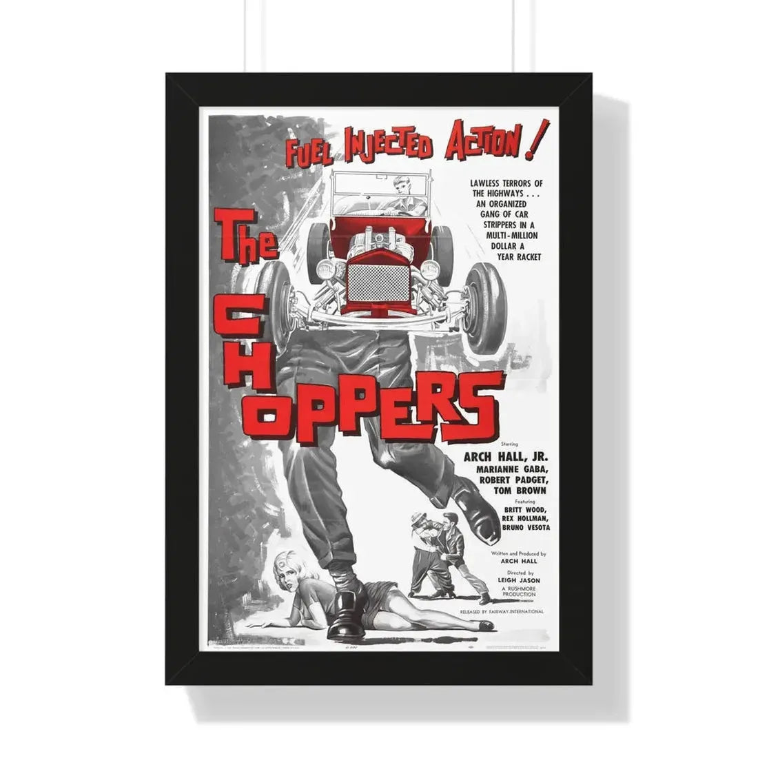 THE CHOPPERS 1961 - Framed Movie Poster 16″ x 24″ Black - The Sticker Space