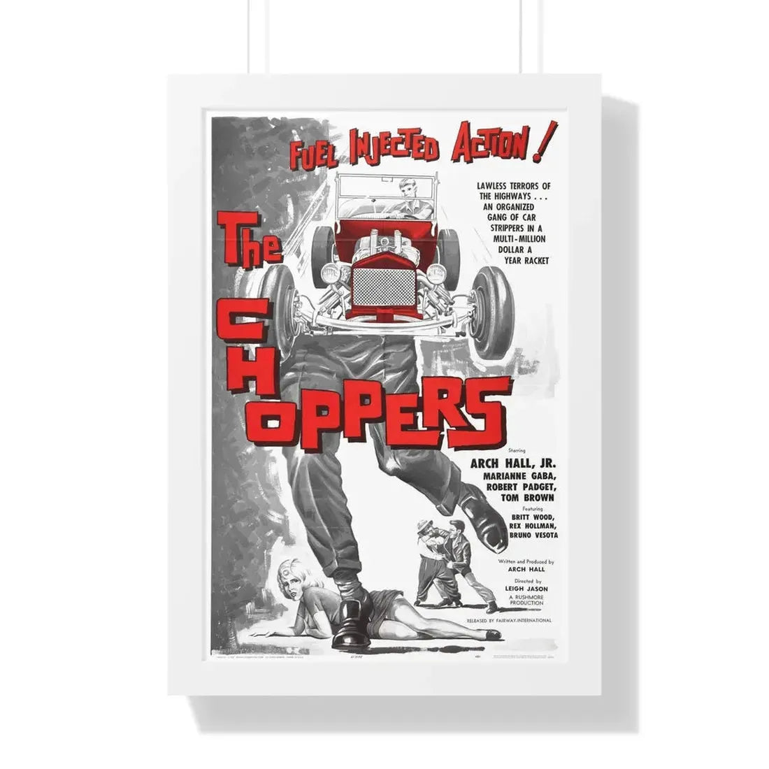 THE CHOPPERS 1961 - Framed Movie Poster 16″ x 24″ White - The Sticker Space