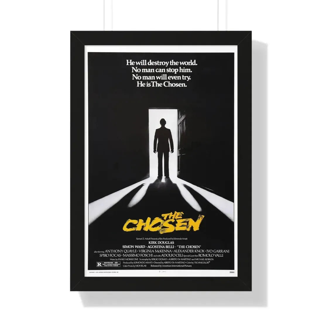 THE CHOSEN 1981 - Framed Movie Poster 16″ x 24″ Black - The Sticker Space