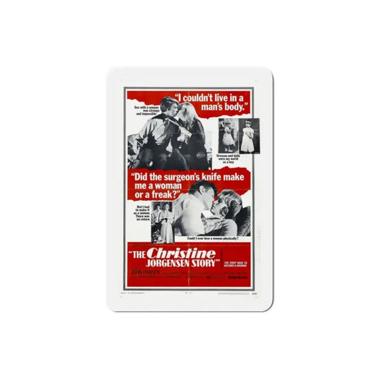 The Christine Jorgensen Story 1970 Movie Poster Refrigerator Magnet 2 Inch - The Sticker Space