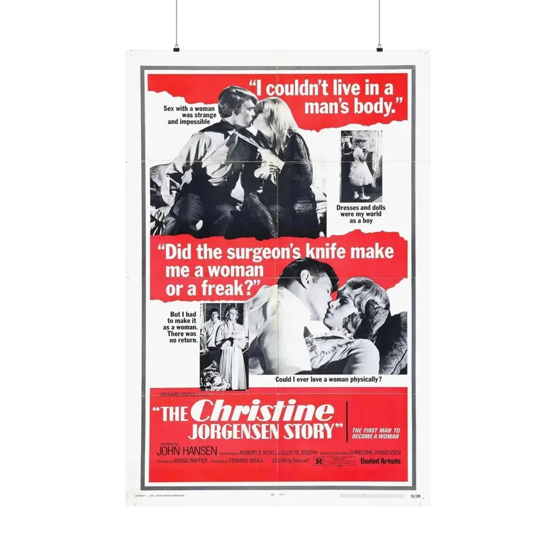 THE CHRISTINE JORGENSEN STORY 1970 - Paper Movie Poster 36" x 54" Matte - The Sticker Space