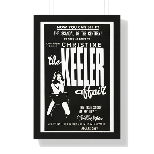 THE CHRISTINE KEELER AFFAIR 1963 - Framed Movie Poster 16″ x 24″ Black - The Sticker Space