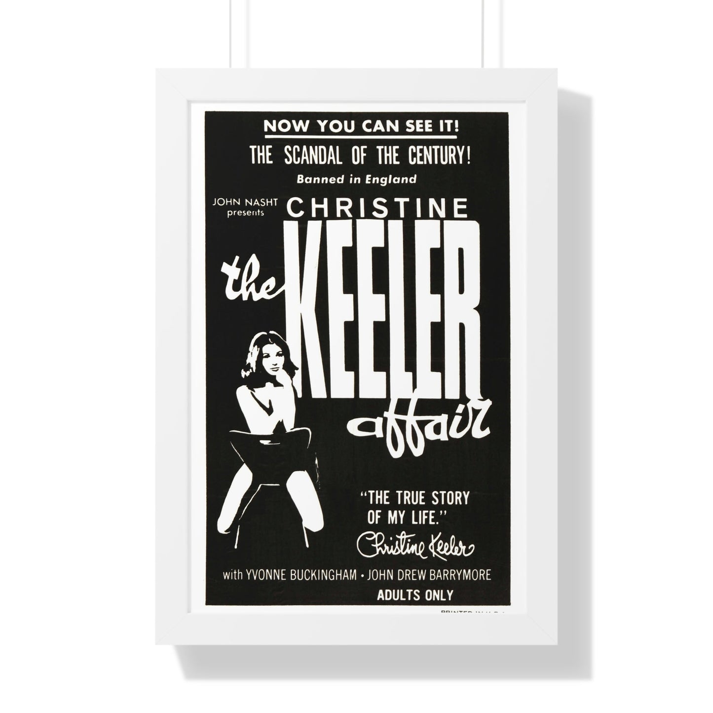 THE CHRISTINE KEELER AFFAIR 1963 - Framed Movie Poster-16″ x 24″-The Sticker Space