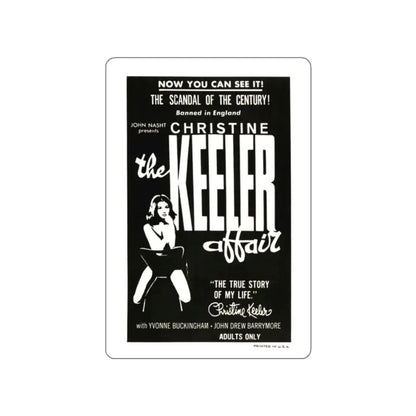THE CHRISTINE KEELER AFFAIR 1963 Movie Poster STICKER Vinyl Die-Cut Decal 2 Inch - The Sticker Space