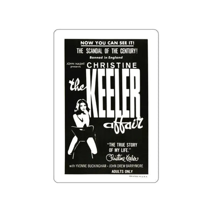 THE CHRISTINE KEELER AFFAIR 1963 Movie Poster STICKER Vinyl Die-Cut Decal 3 Inch - The Sticker Space