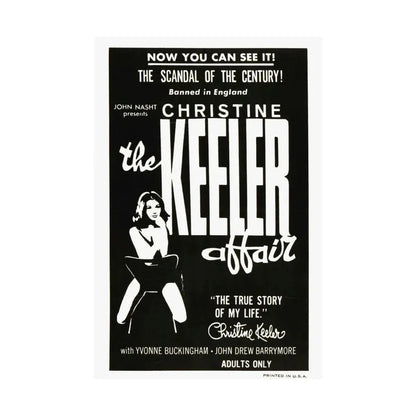 THE CHRISTINE KEELER AFFAIR 1963 - Paper Movie Poster - The Sticker Space