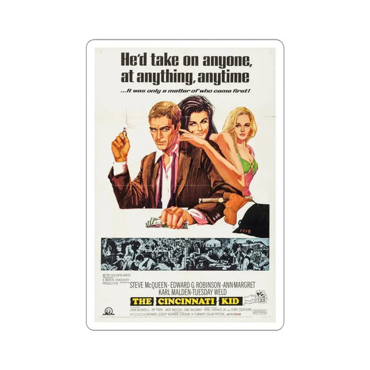 The Cincinnati Kid 1965 Movie Poster STICKER Vinyl Die-Cut Decal 6 Inch - The Sticker Space