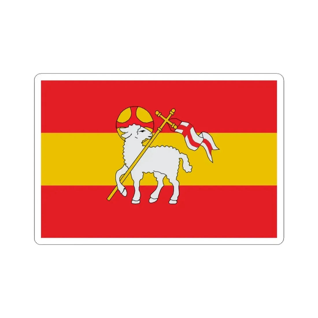 The Civil Ensign of the Armenian nation (Armenia) STICKER Vinyl Kiss-Cut Decal 3 Inch White - The Sticker Space