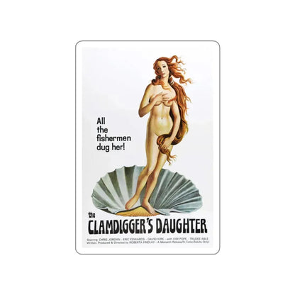 THE CLAMDIGGERS DAUGHTER 1974 Movie Poster STICKER Vinyl Die-Cut Decal 3 Inch - The Sticker Space