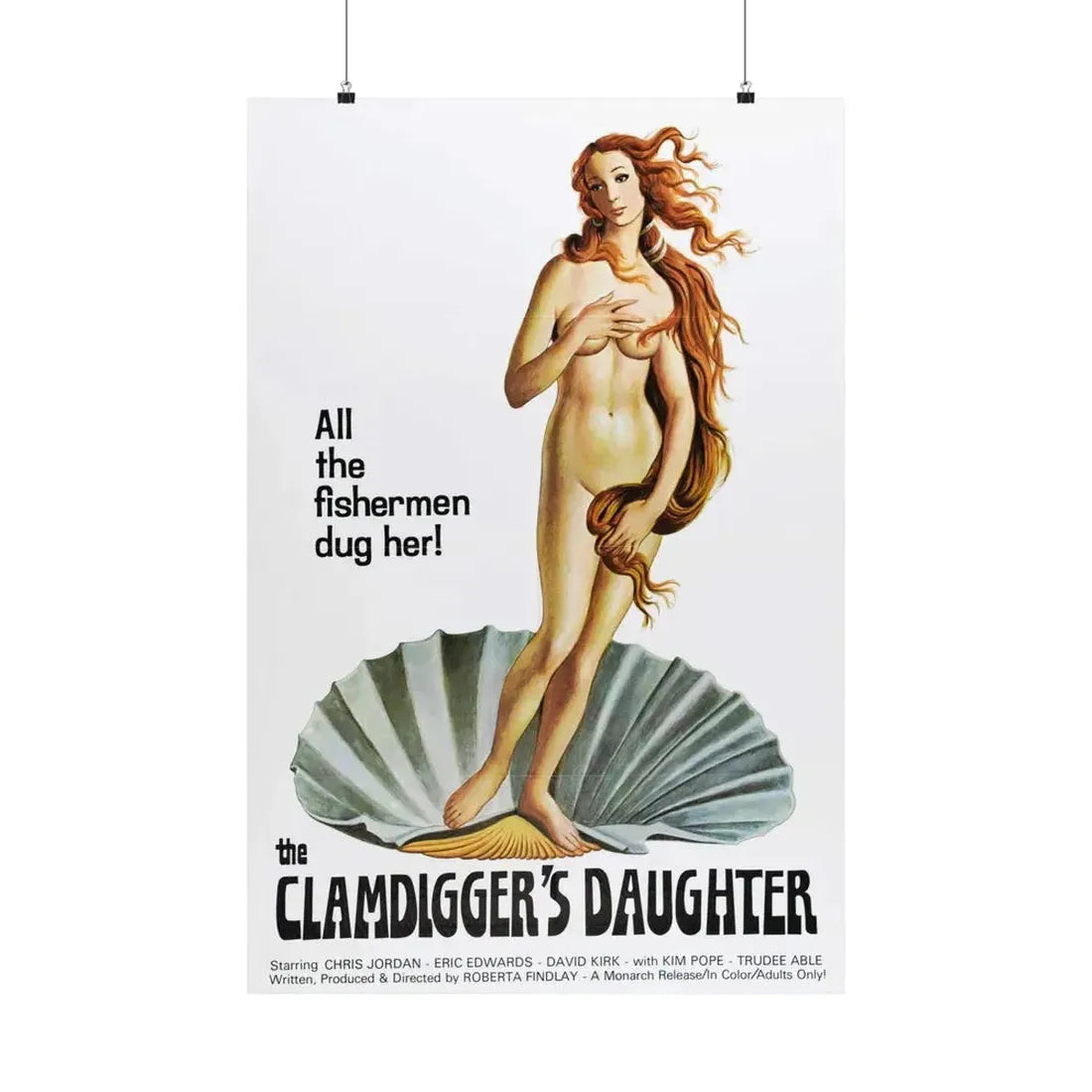 THE CLAMDIGGERS DAUGHTER 1974 - Paper Movie Poster 24″ x 36″ Matte - The Sticker Space