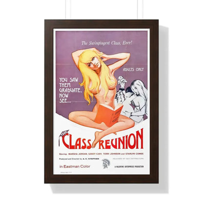 THE CLASS REUNION 1972 - Framed Movie Poster 16″ x 24″ Walnut - The Sticker Space