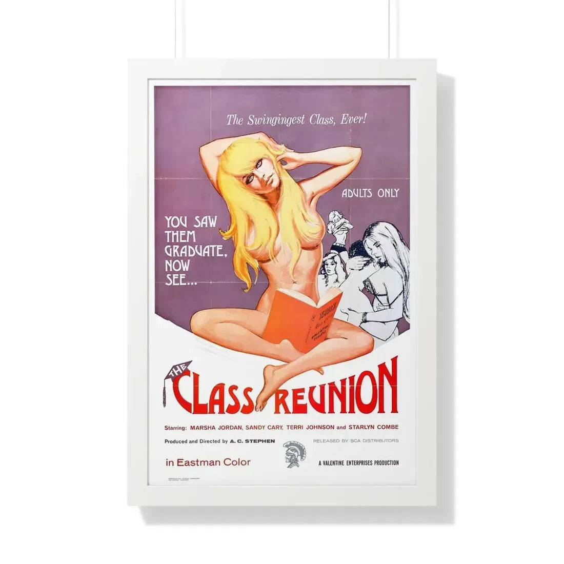 THE CLASS REUNION 1972 - Framed Movie Poster 20" x 30" White - The Sticker Space