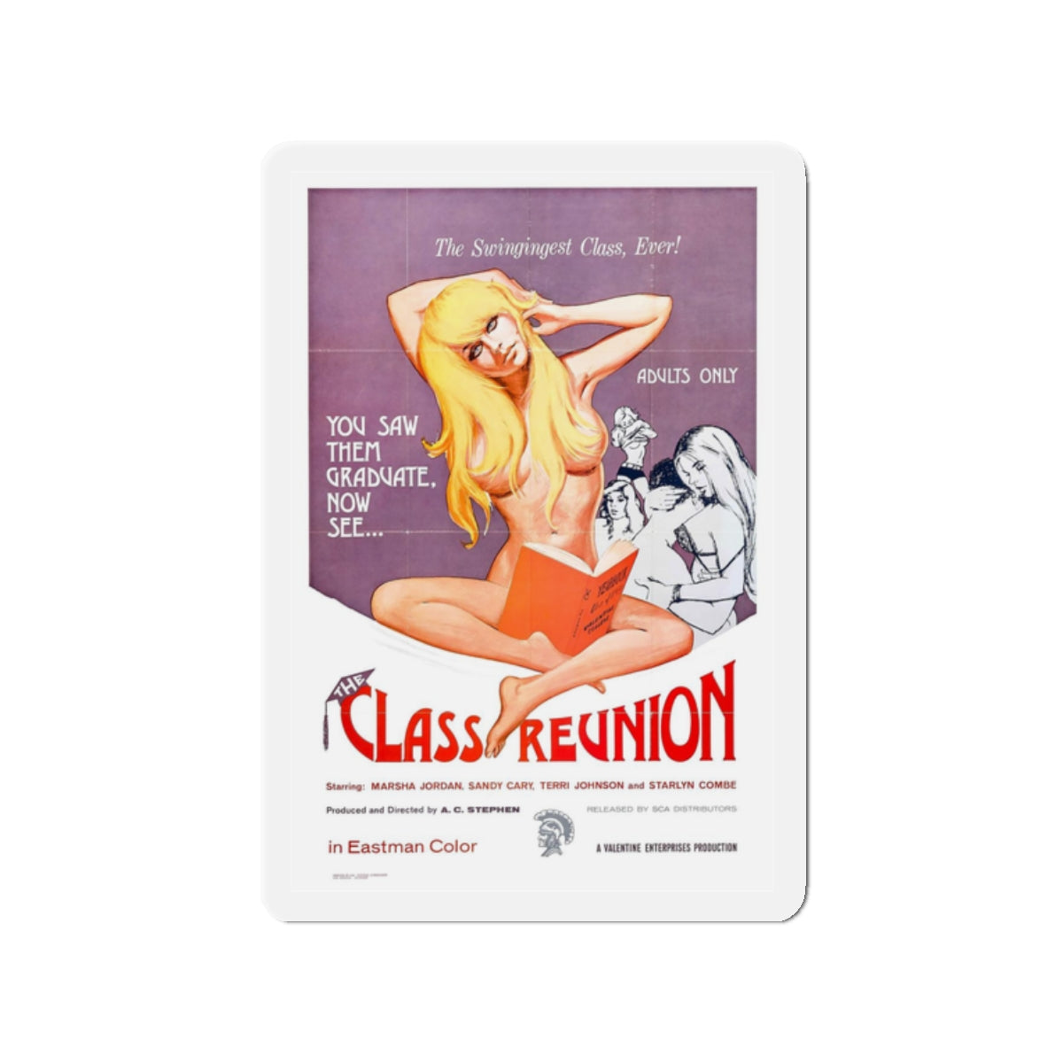 THE CLASS REUNION 1972 Movie Poster - Refrigerator Magnet-2" x 2"-The Sticker Space