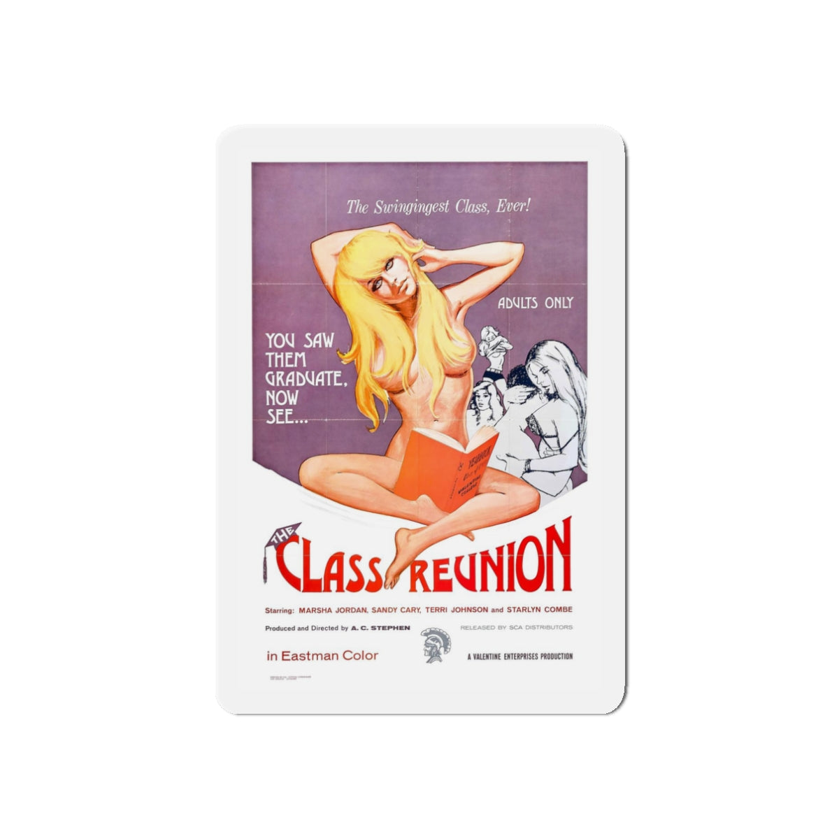 THE CLASS REUNION 1972 Movie Poster - Refrigerator Magnet-3" x 3"-The Sticker Space