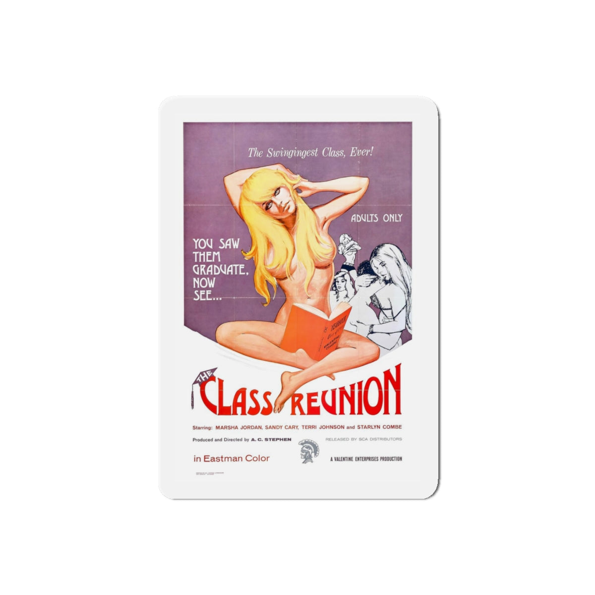 THE CLASS REUNION 1972 Movie Poster - Refrigerator Magnet-5" x 5"-The Sticker Space