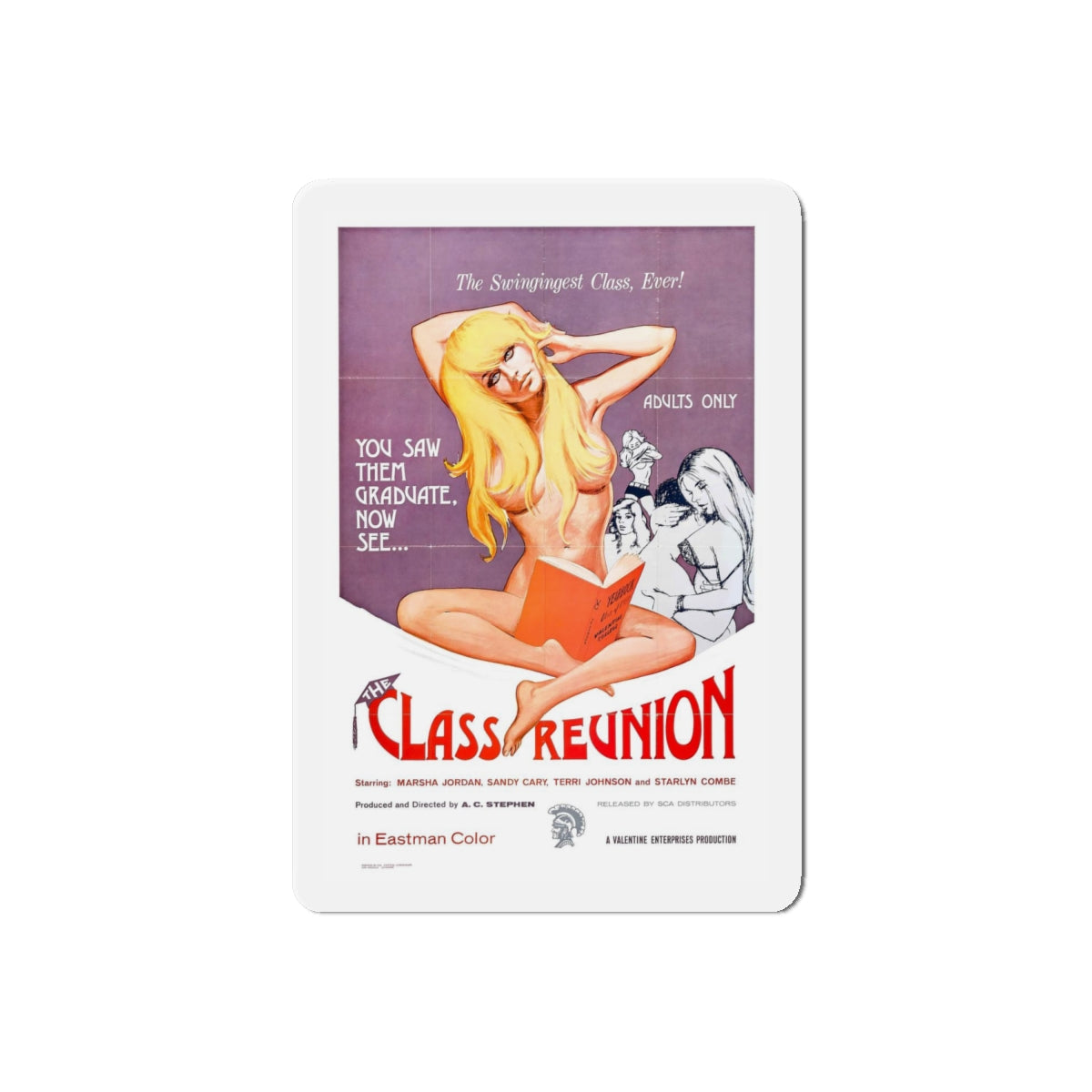 THE CLASS REUNION 1972 Movie Poster - Refrigerator Magnet-6" × 6"-The Sticker Space