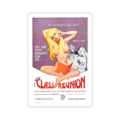 THE CLASS REUNION 1972 Movie Poster - STICKER Vinyl Kiss-Cut Decal 3 Inch White - The Sticker Space