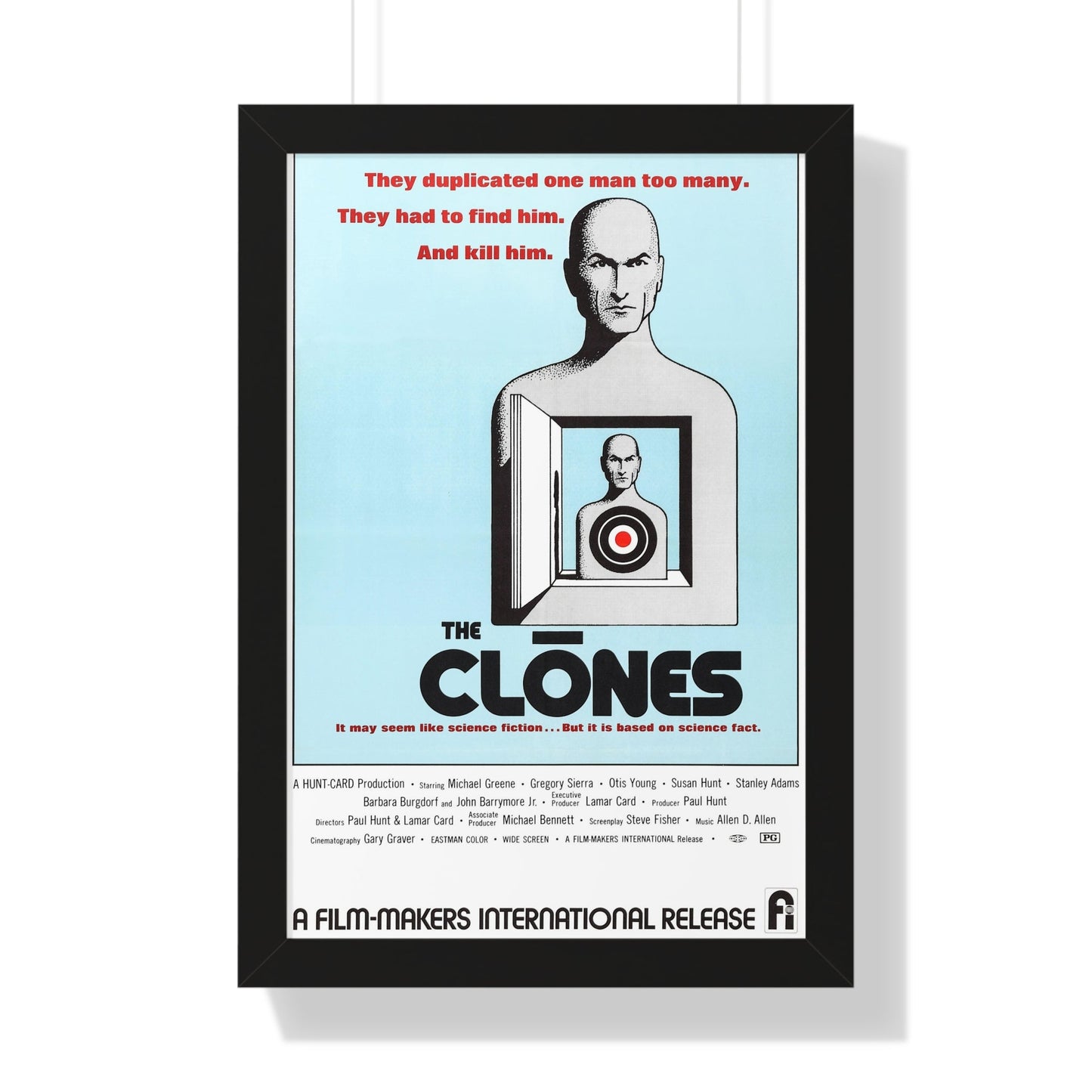 THE CLONES 1973 - Framed Movie Poster-16″ x 24″-The Sticker Space