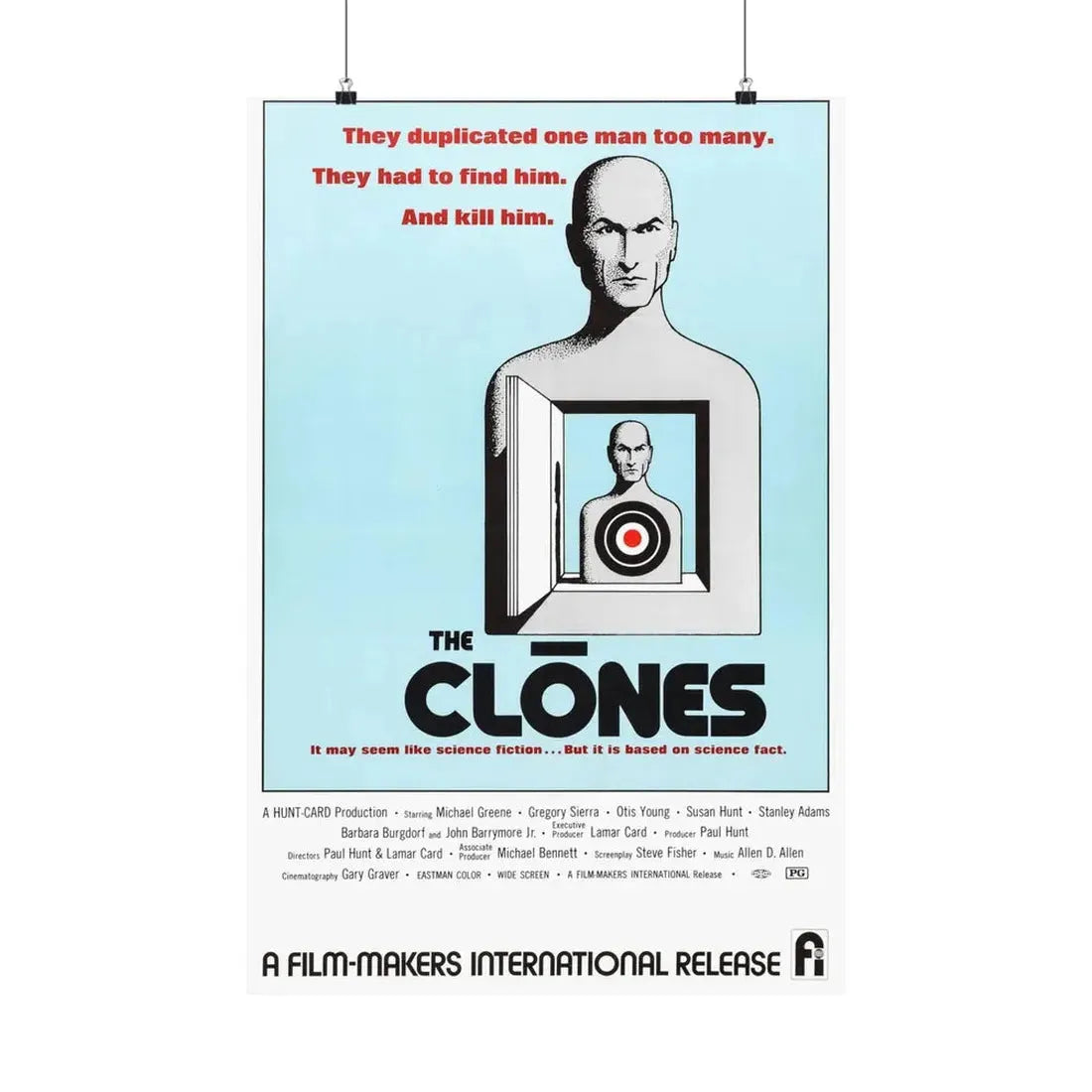 THE CLONES 1973 - Paper Movie Poster 20″ x 30″ Matte - The Sticker Space