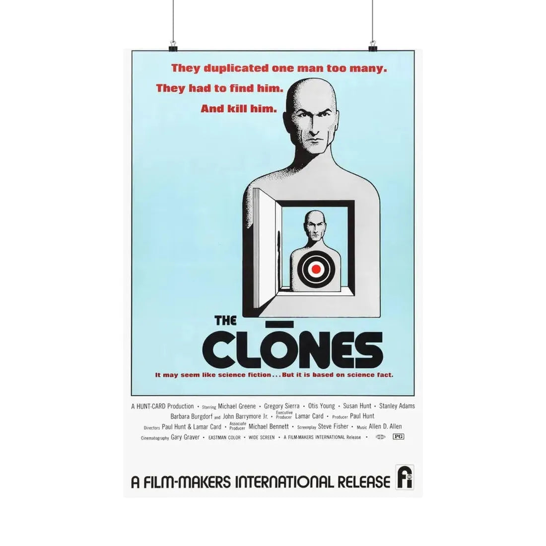 THE CLONES 1973 - Paper Movie Poster 24″ x 36″ Matte - The Sticker Space