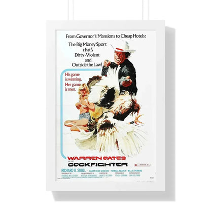 THE COCKFIGHTER 1974 - Framed Movie Poster 16″ x 24″ White - The Sticker Space