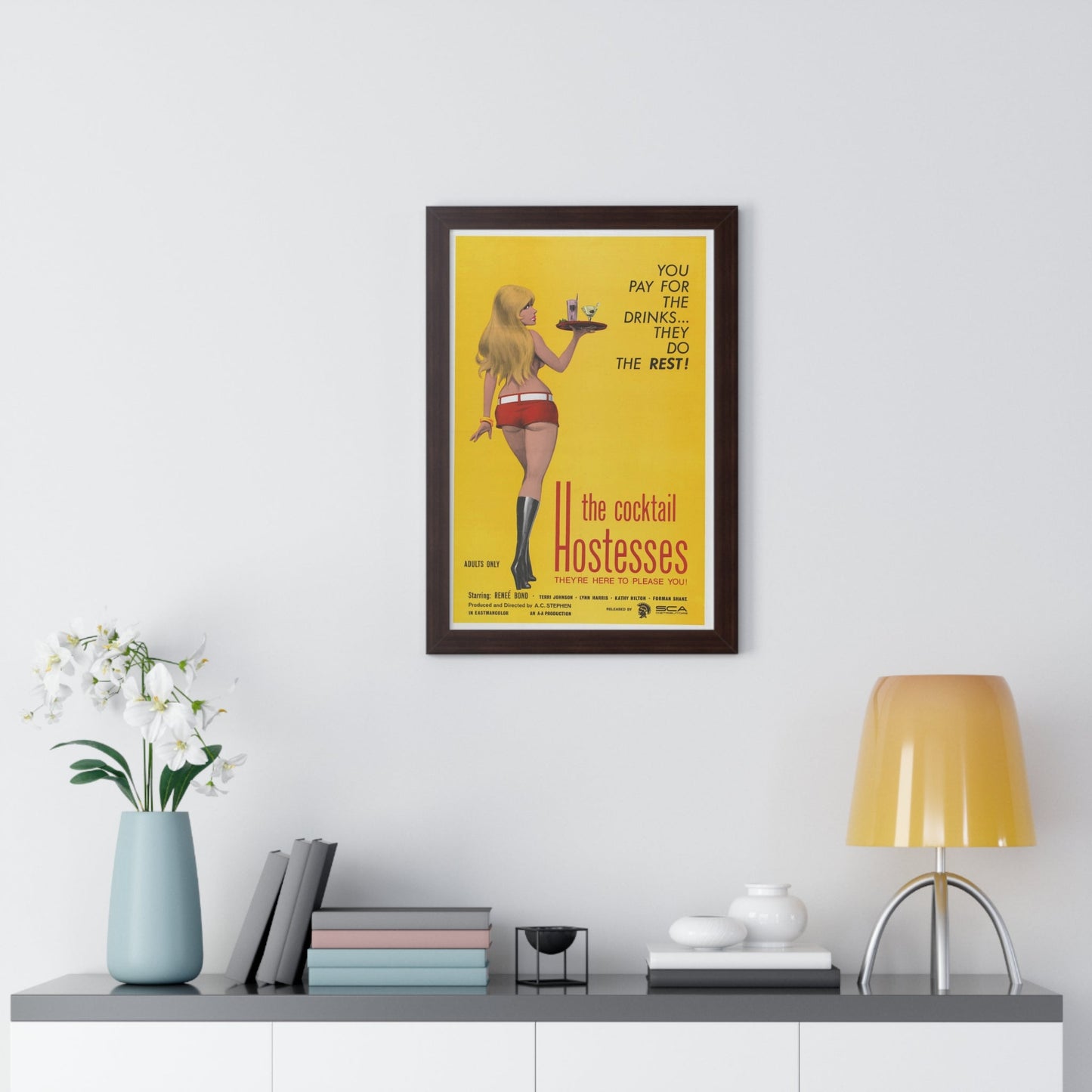 THE COCKTAIL HOSTESSES 1973 - Framed Movie Poster-The Sticker Space